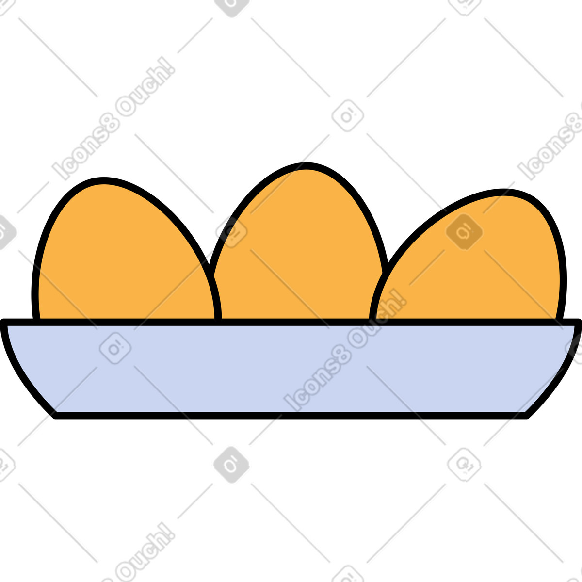 Eggs in a bowl illustration Bloom style download PNG, SVG