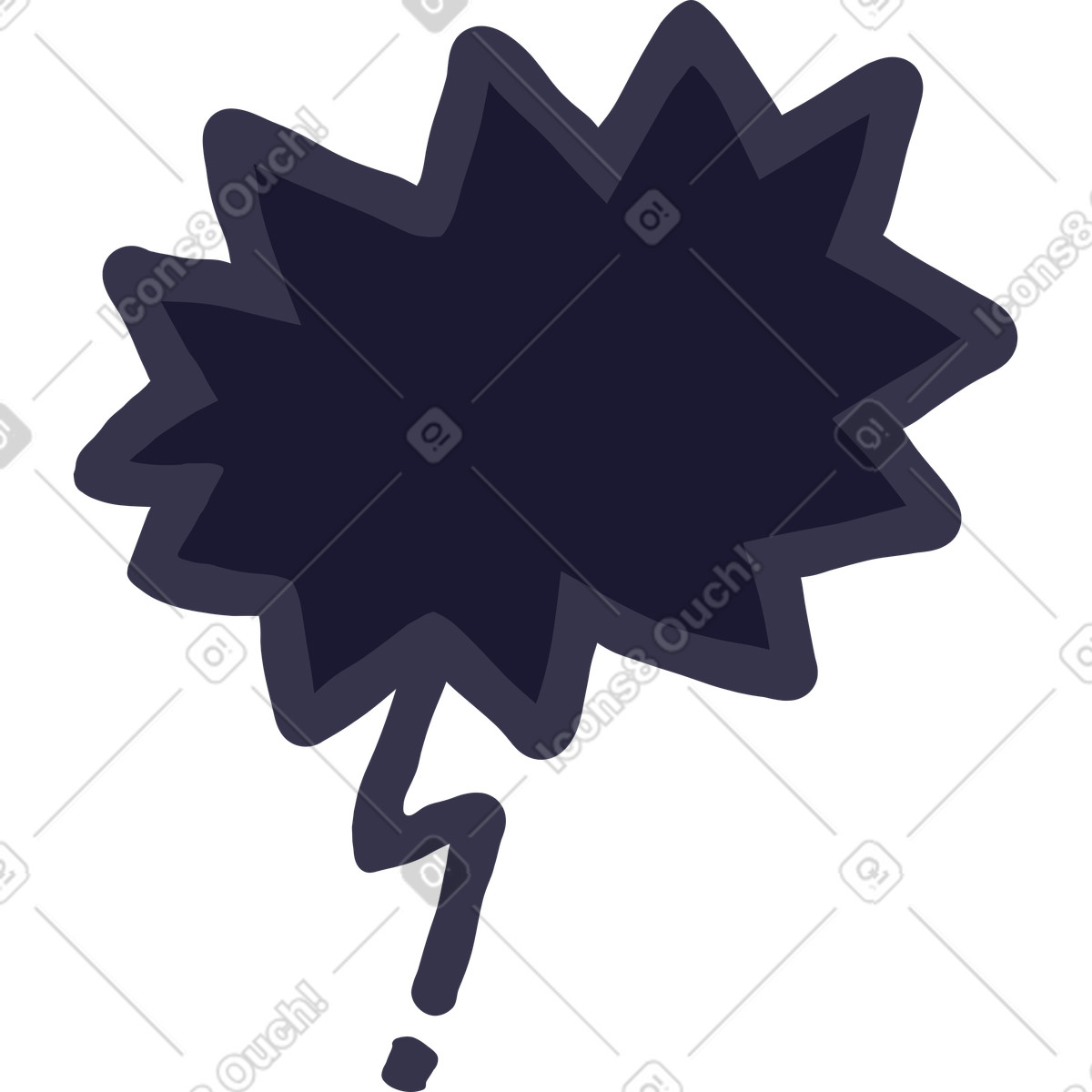 Ilustración Burbuja de diálogo en estilo Stripy a descargar en PNG y SVG