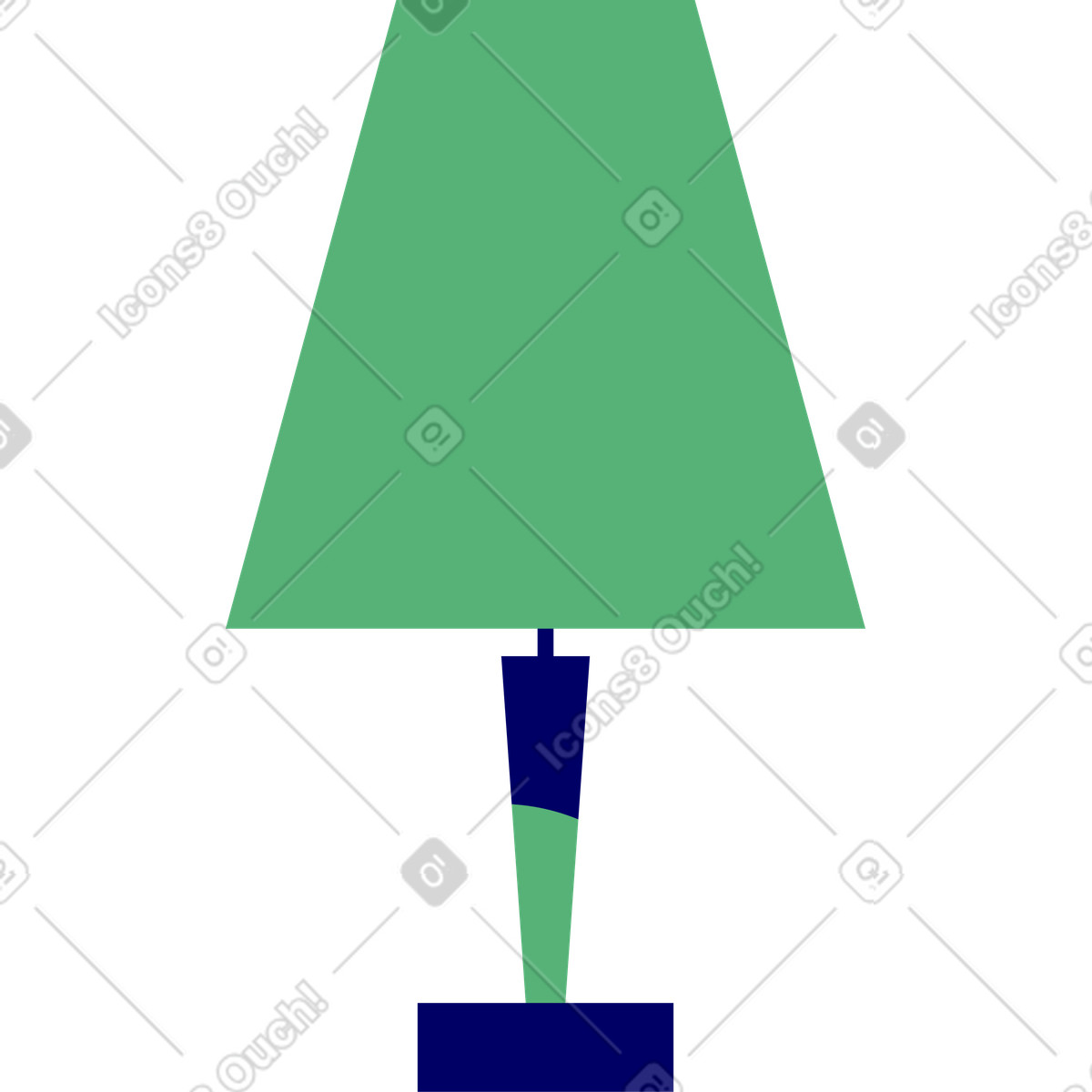 Bedside floor lamp illustration in Lounge style download in PNG, SVG