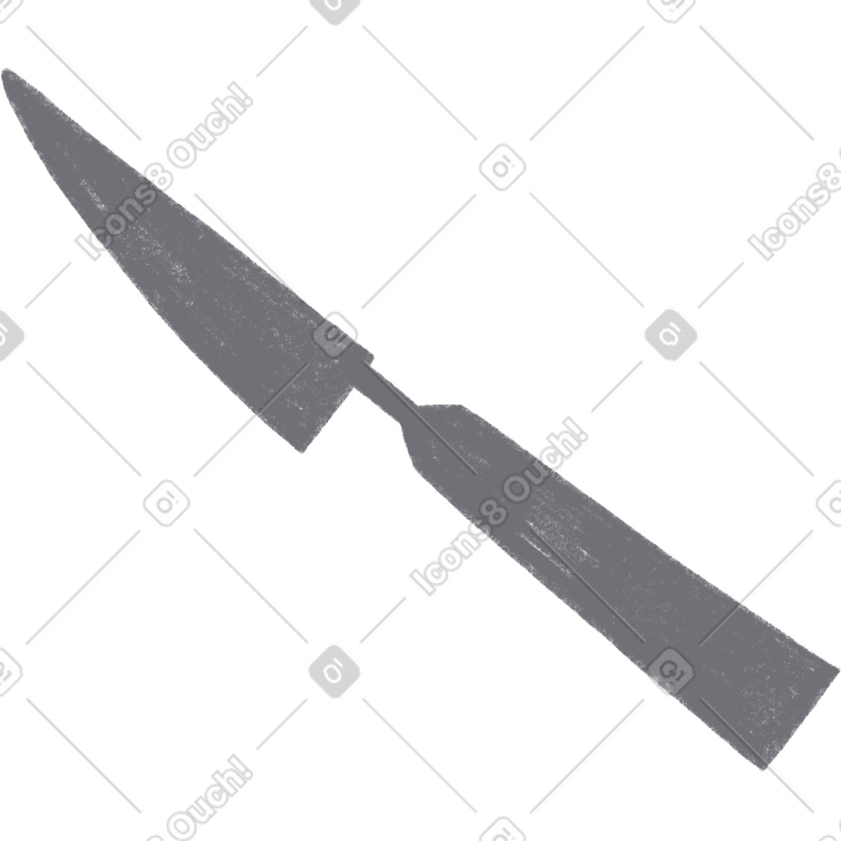 Ilustración Grey knife en estilo Tutti a descargar en PNG y SVG