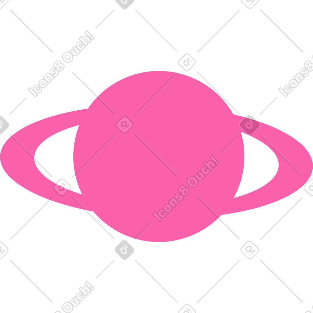 Illustration Planète avec anneau dans le style Whimsy à télécharger aux formats PNG, SVG