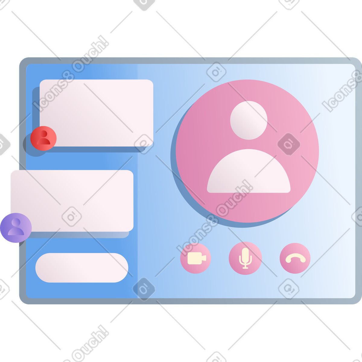 Silky スタイルの ダイアログ付きタブレット のイラストをPNG、SVG形式でダウンロード