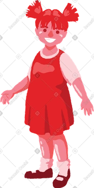 Girl standing PNG, SVG