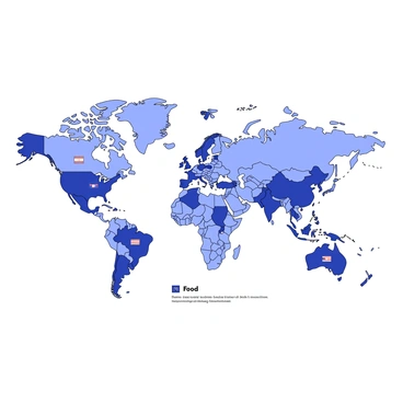 A world map is displayed, showcasing various countries where Bajaj has expanded its market presence. Each country is marked with distinct icons representing Bajaj products, such as motorcycles and three-wheelers. Lines connect these countries, illustrating trade routes and market interactions. Key cities are highlighted with star symbols, indicating major hubs of Bajaj operations. A legend at the bottom provides context for the icons and symbols used on the map. The overall composition emphasizes Bajaj's global reach and influence in the automotive sector.