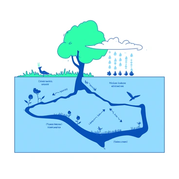 A flowchart of an ecosystem highlighting the role of transpiration in plant life