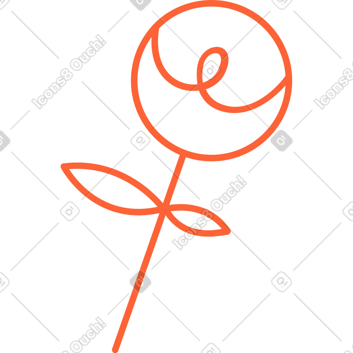 Fiore illustrazione in stile Crayon scarica in PNG, SVG