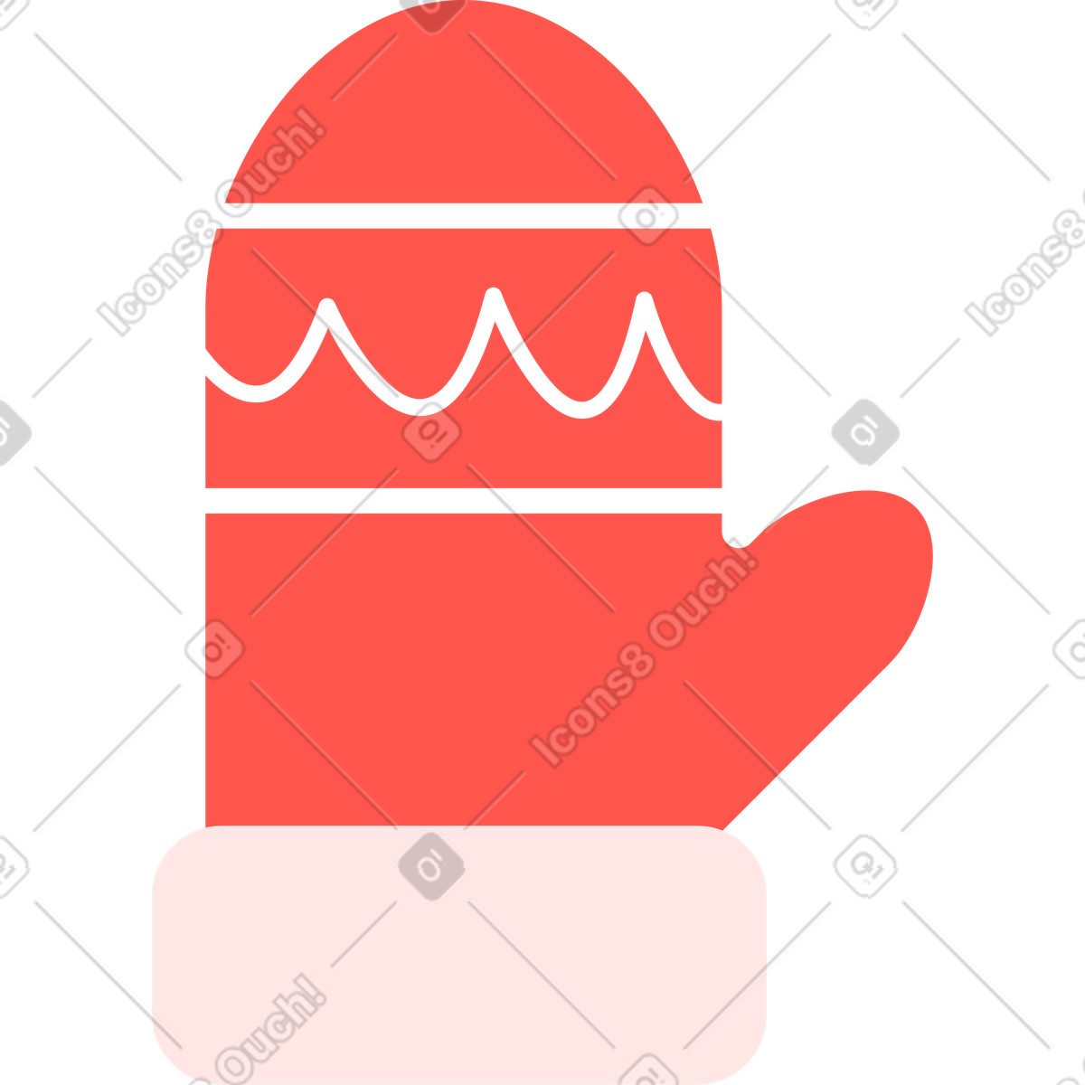 Mitten illustration in Kingdom style download in PNG, SVG