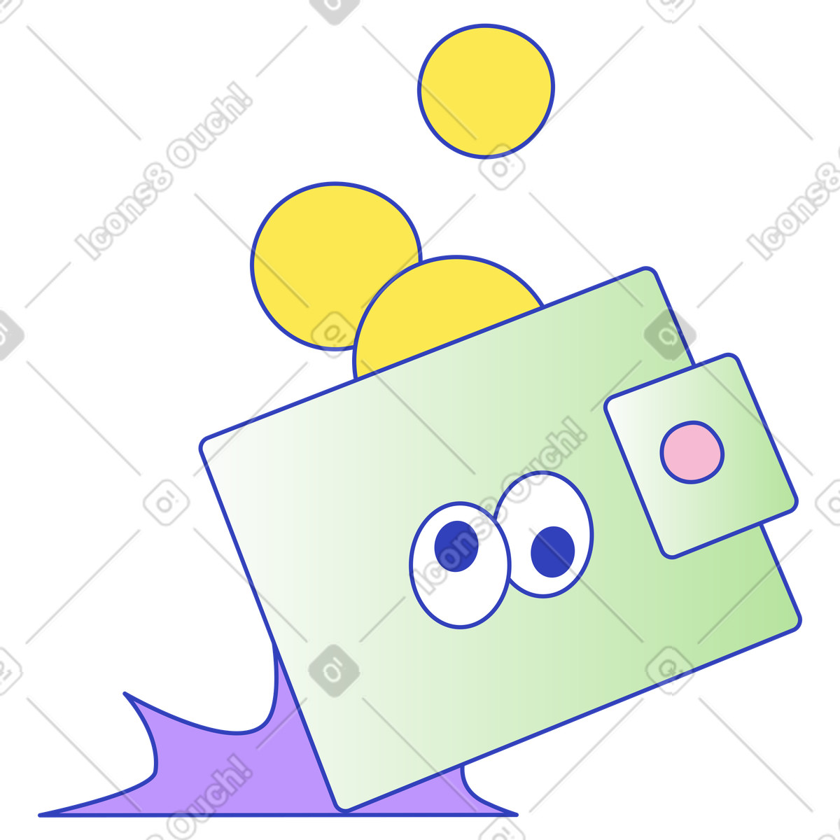 Customer account balance, Digital wallet, Payments and funds illustration in Eyeful style download in PNG, SVG