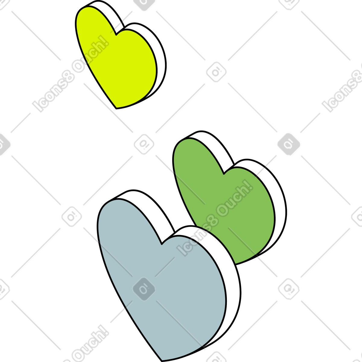 Illustration Aime dans le style Isometric à télécharger aux formats PNG, SVG