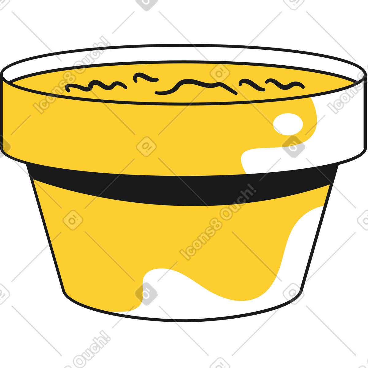 Vaso di fiori illustrazione in stile Taxi scarica in PNG, SVG