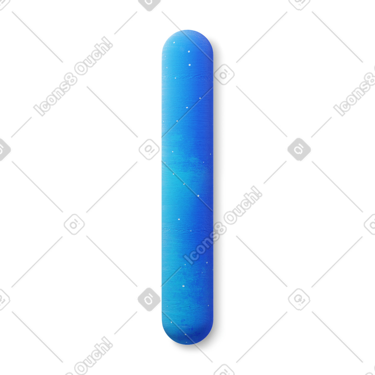 Line shape vertical illustration in 3D Microsoft Fluent style download in PNG, SVG