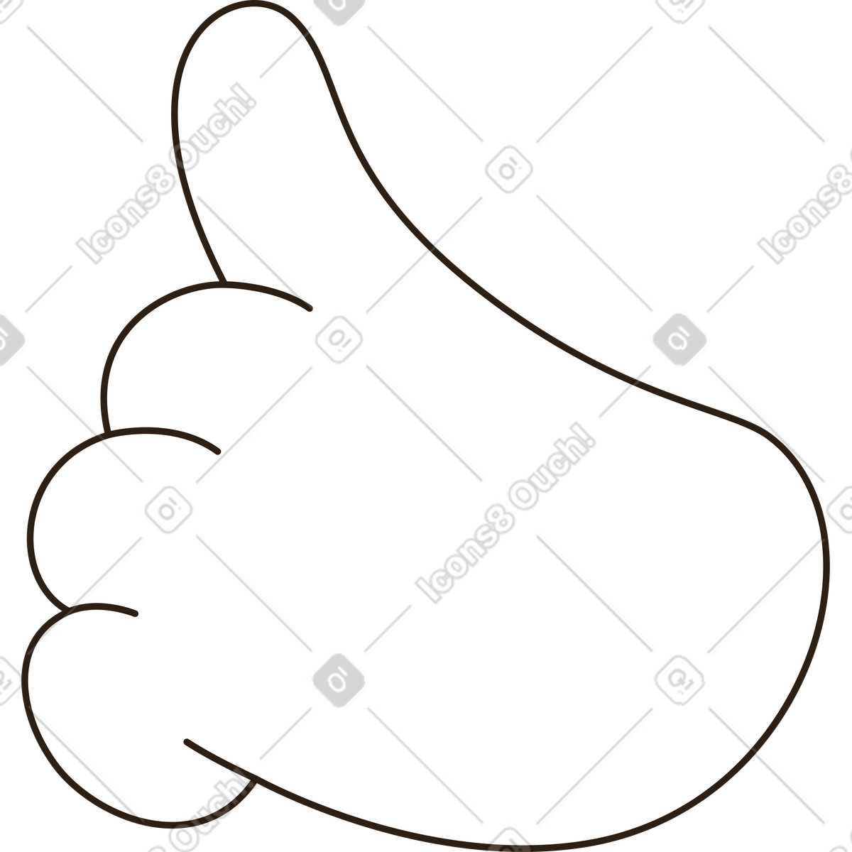 Ilustración Mano en estilo Plain a descargar en PNG y SVG