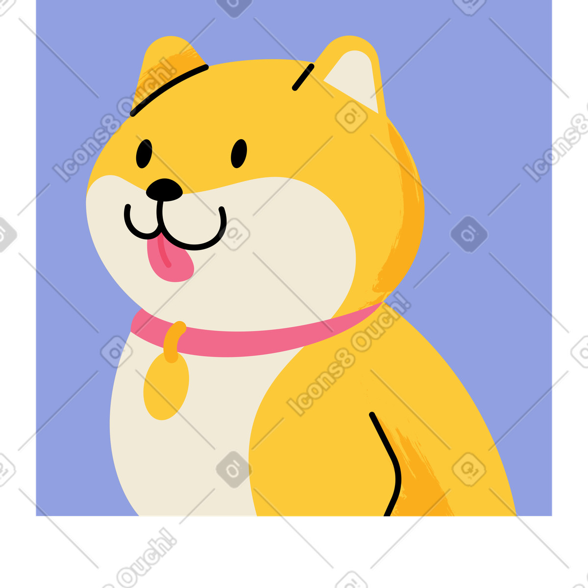 Ilustración Foto de perro en estilo Juicy a descargar en PNG y SVG