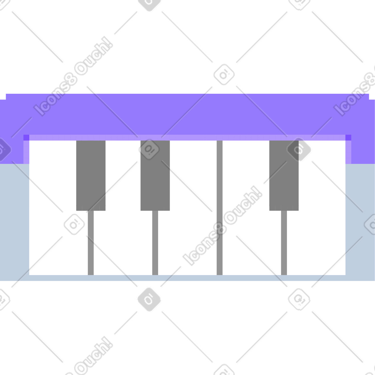 Digitalpiano-Illustration im 8bit-Stil als Download in PNG, SVG