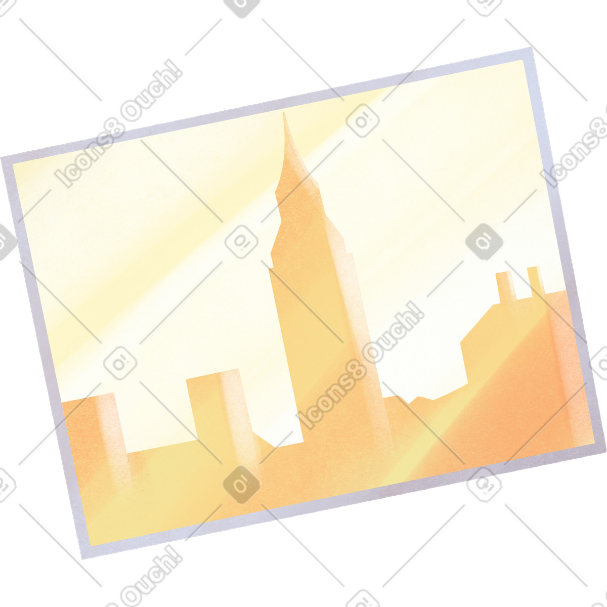 Ilustração de Foto com a silhueta da cidade londres em no estilo Shine para baixar em PNG, SVG