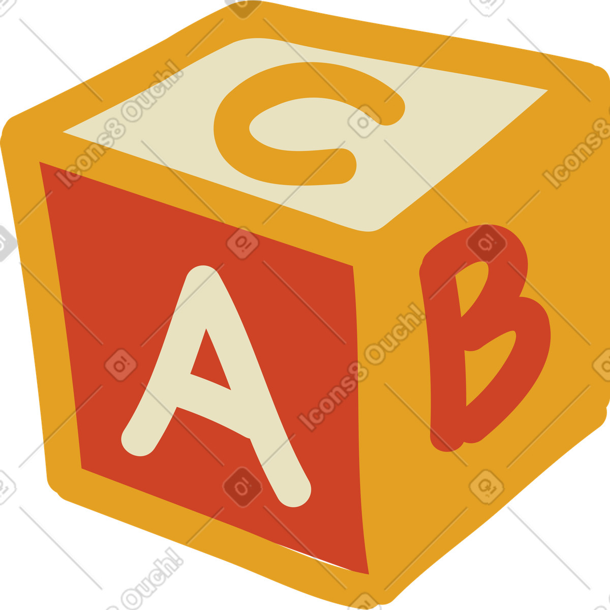 Cube toy illustrazione in stile Arabica scarica in PNG, SVG