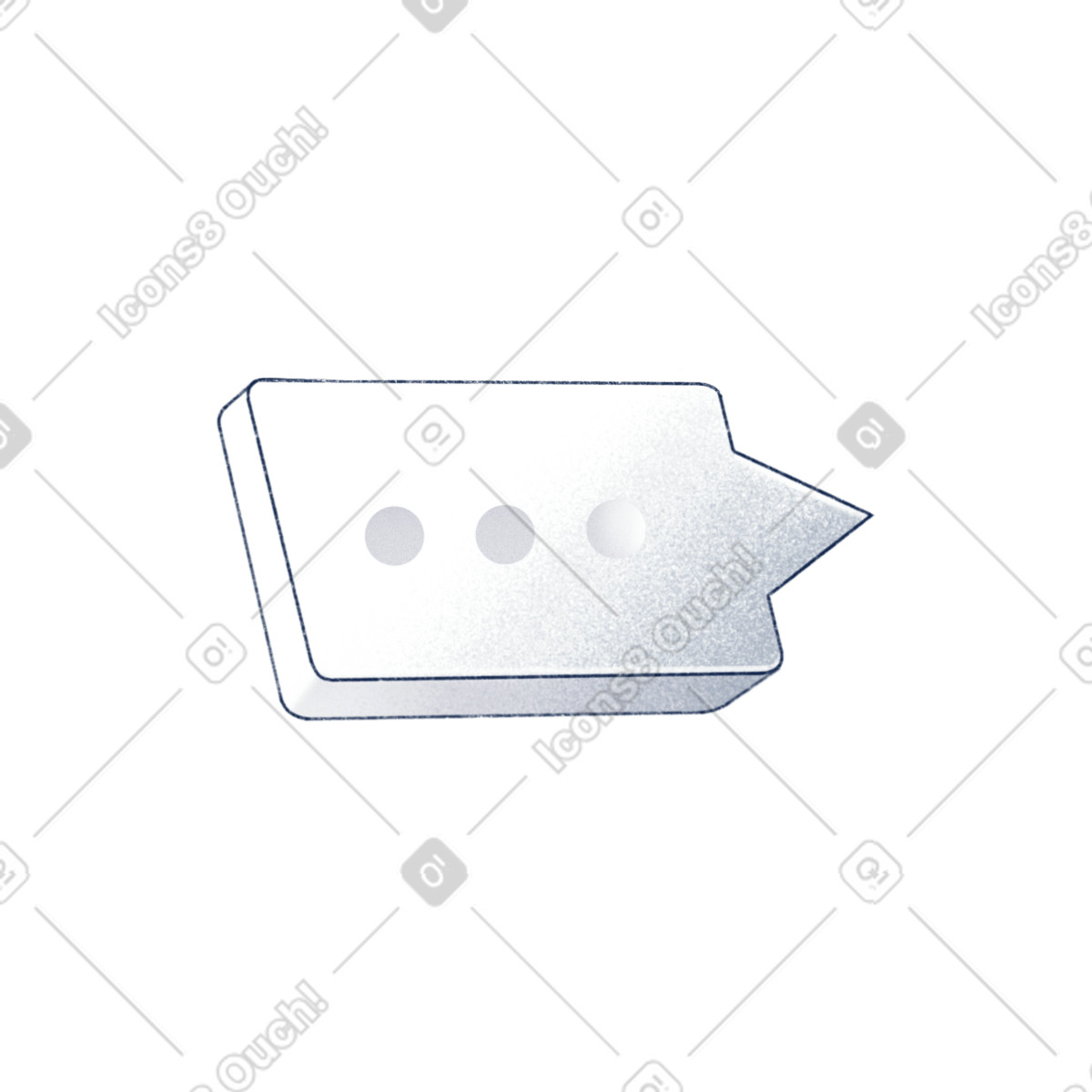 Ilustração de Bubble with ellipsis em no estilo Haze para baixar em PNG, SVG