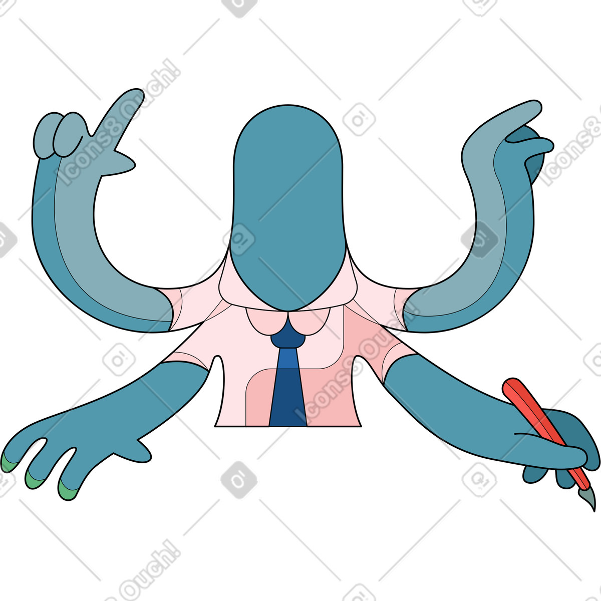 Иллюстрация Офисный король в PNG и SVG