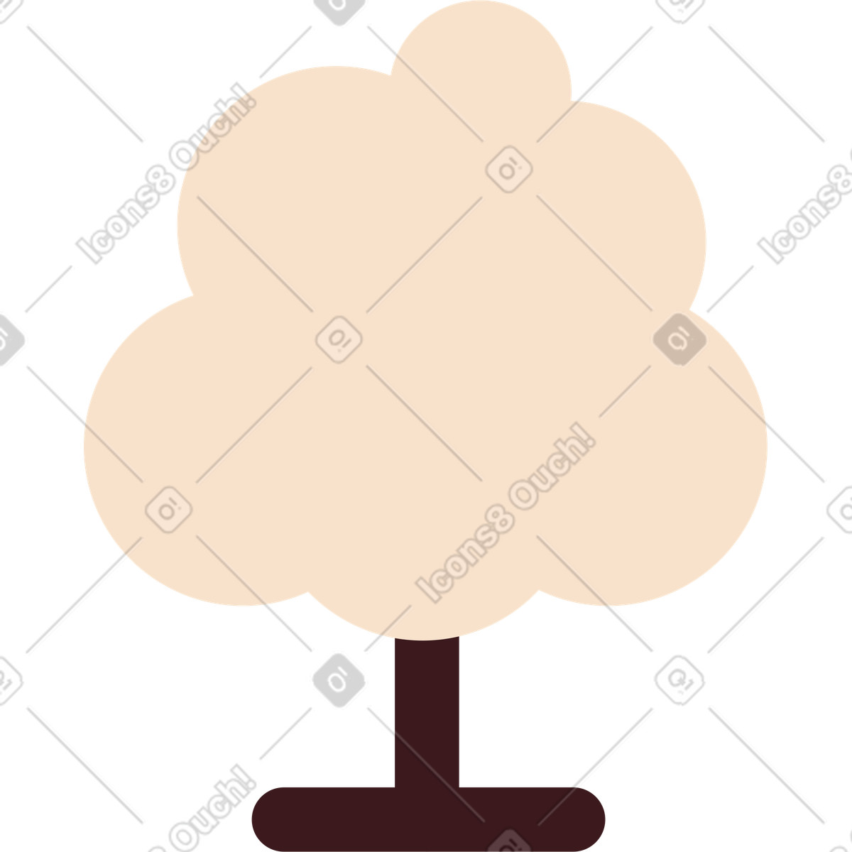 Folks 스타일의 나무 일러스트레이션 PNG, SVG 다운로드