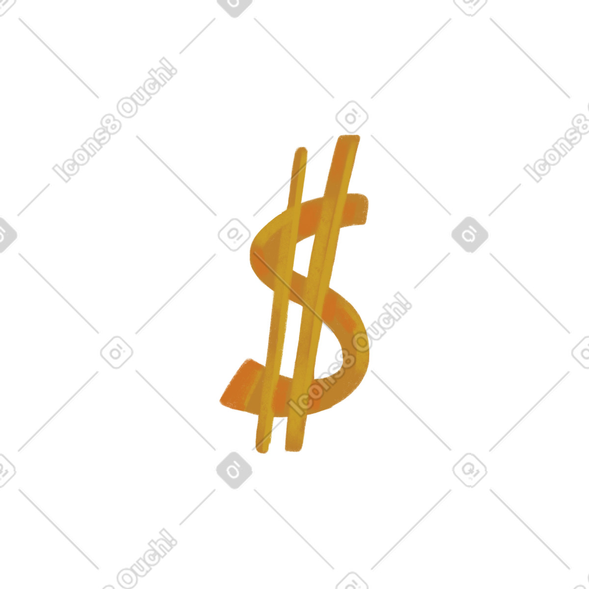 Dollaro illustrazione in stile Atomic scarica in PNG, SVG