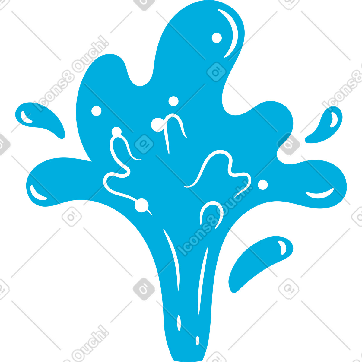Splash illustration in Flame style download in PNG, SVG
