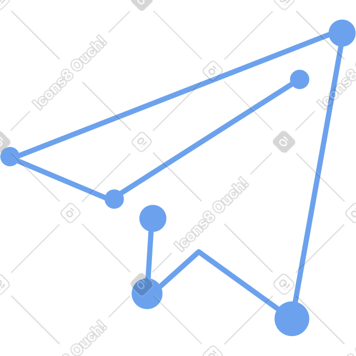 Ilustração de Paper airplane with blue line em no estilo Space para baixar em PNG, SVG