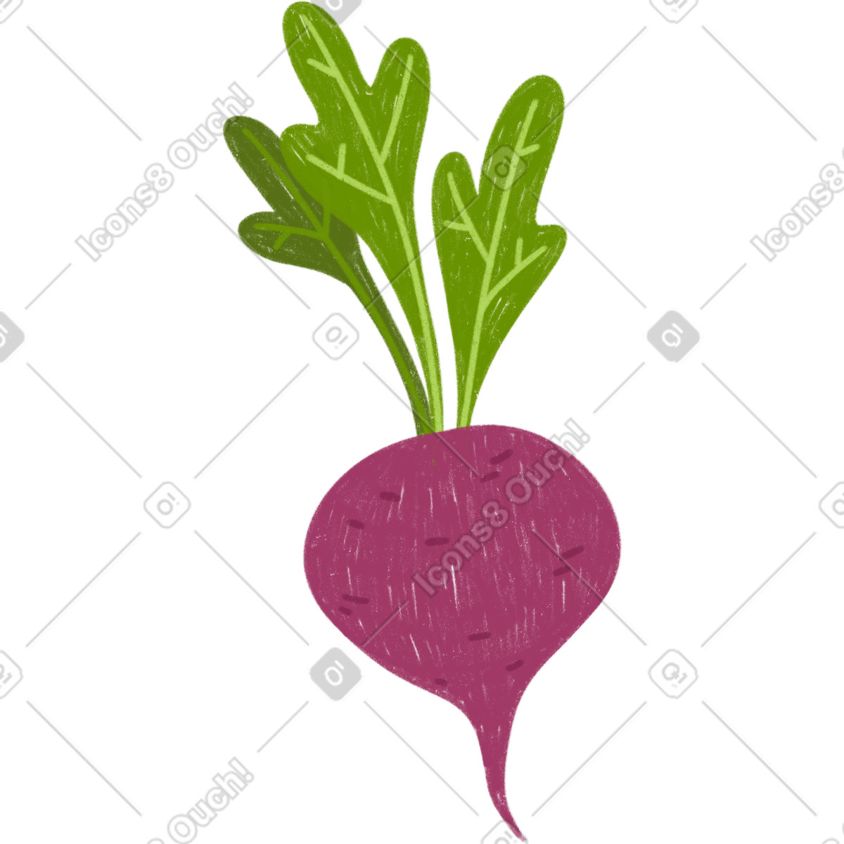 Ilustración Beet en estilo Cozy a descargar en PNG y SVG
