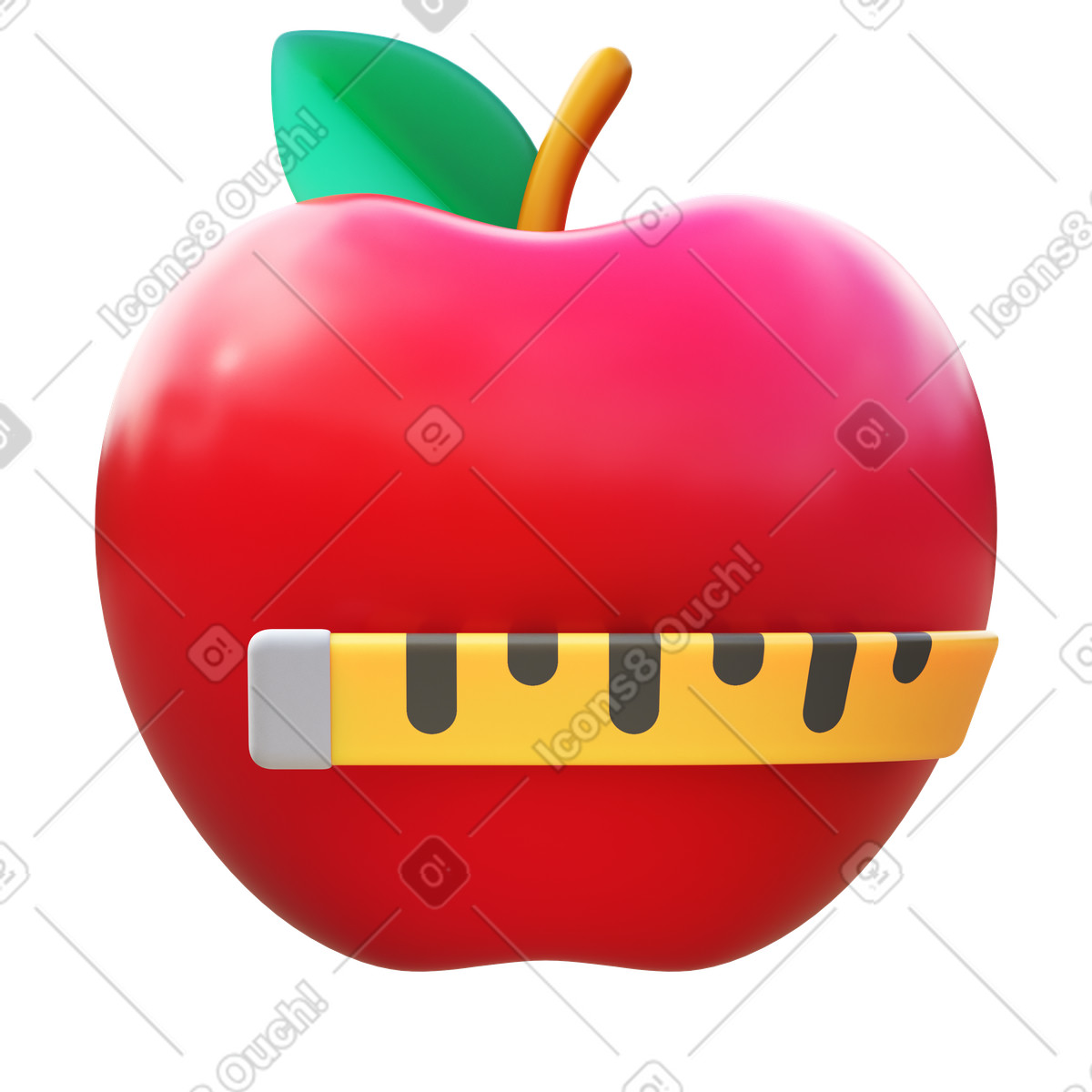 Ilustración Healthy eating en estilo 3D Fluency a descargar en PNG y SVG