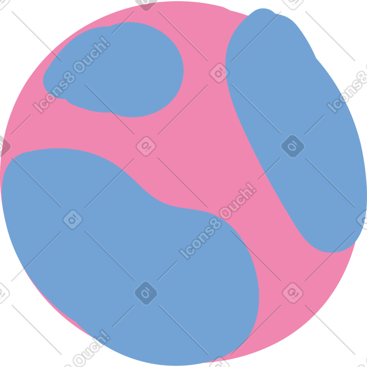 Ilustración Planeta en estilo Pluto a descargar en PNG y SVG