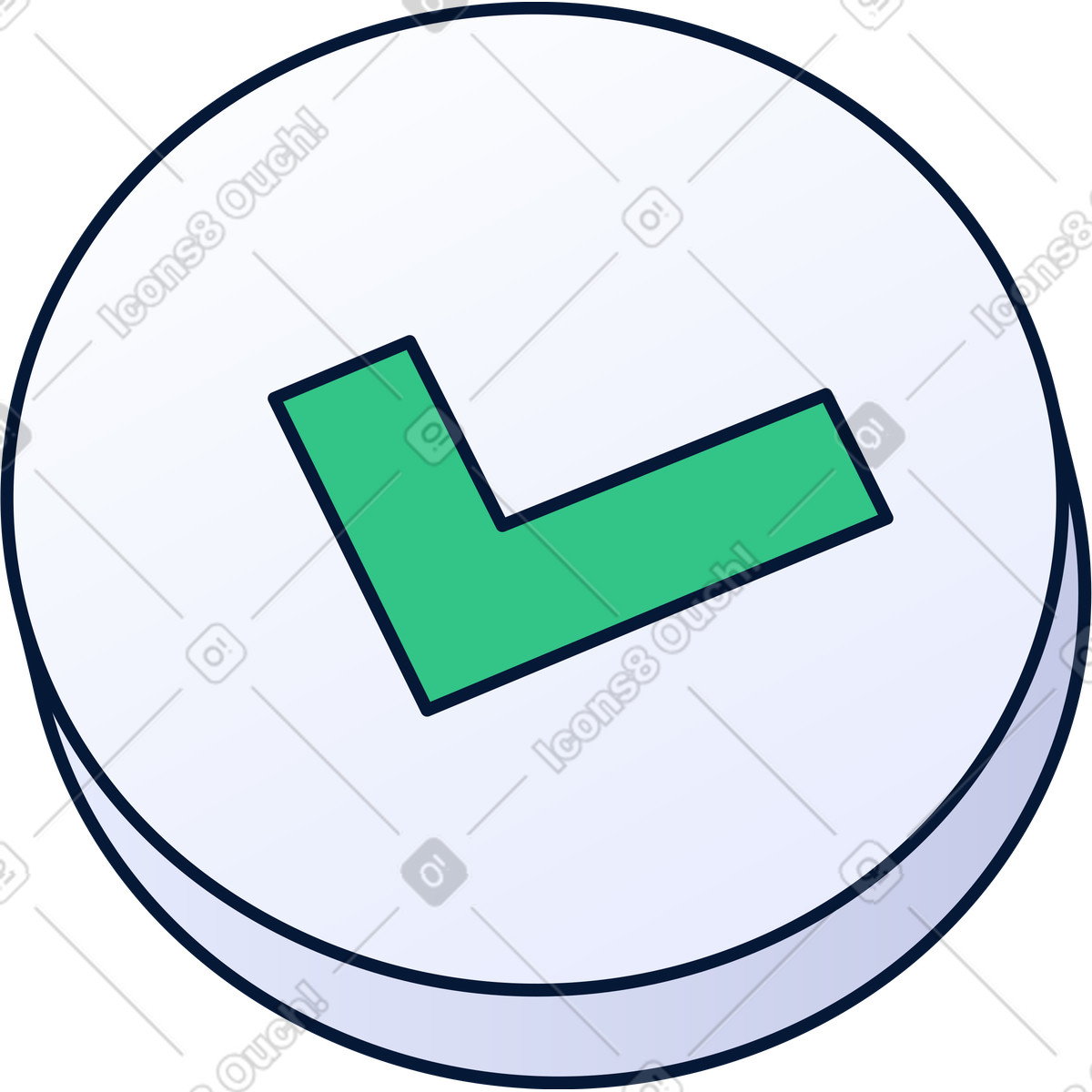 Circle with checkmark illustration in PNG, SVG
