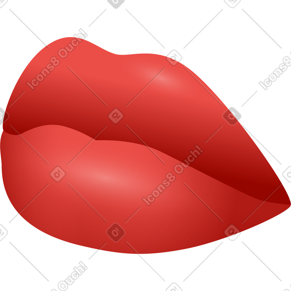 Lip illustration in Levels style download in PNG, SVG