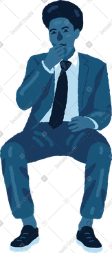 Sitting man PNG, SVG