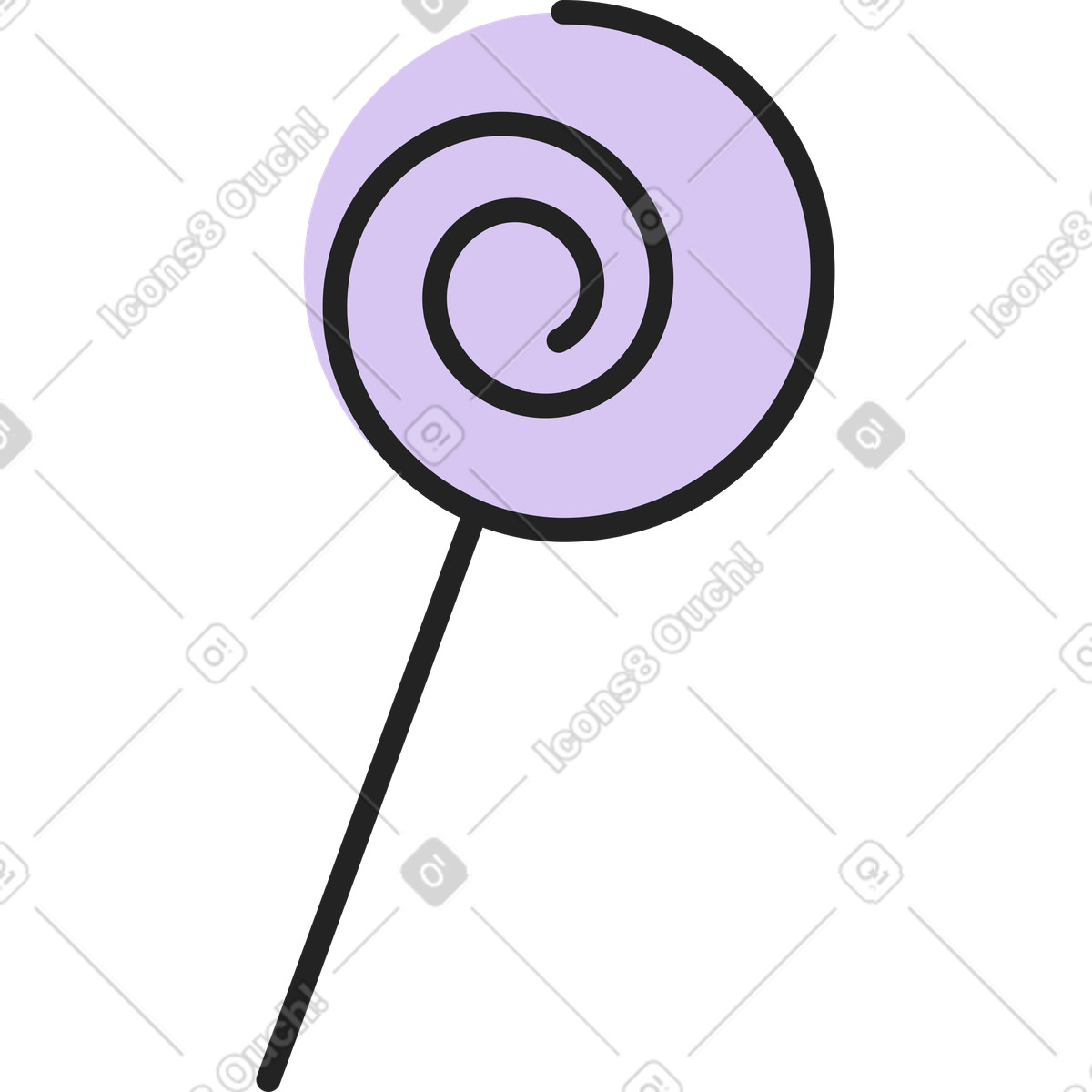 Candy illustration in Sammy Line style download in PNG, SVG