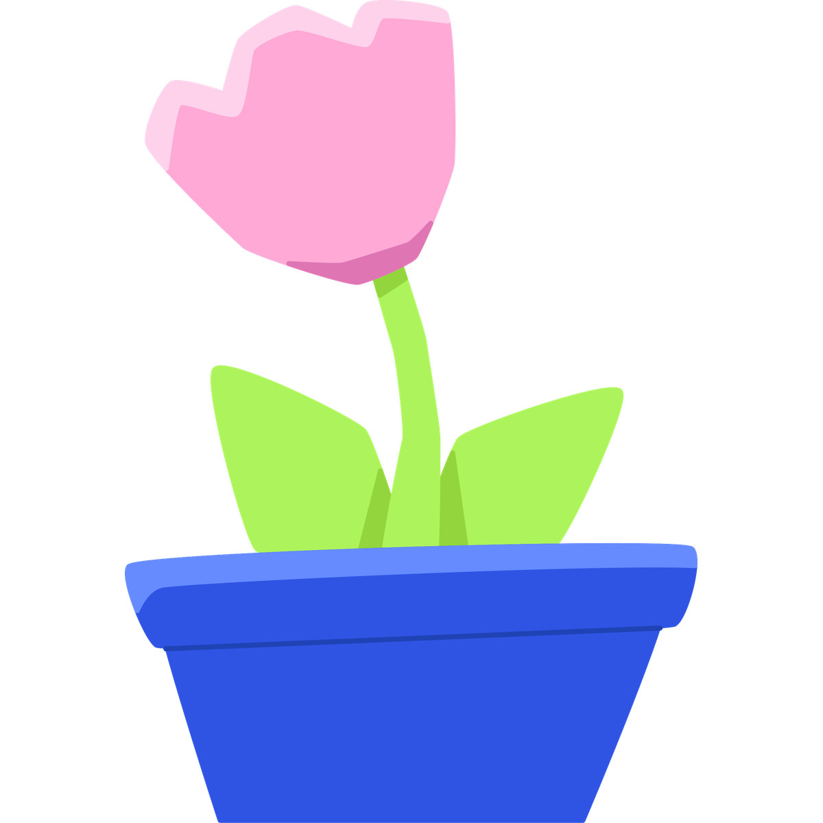 Illustration Flower in a pot dans le style Bouncy à télécharger aux formats PNG, SVG