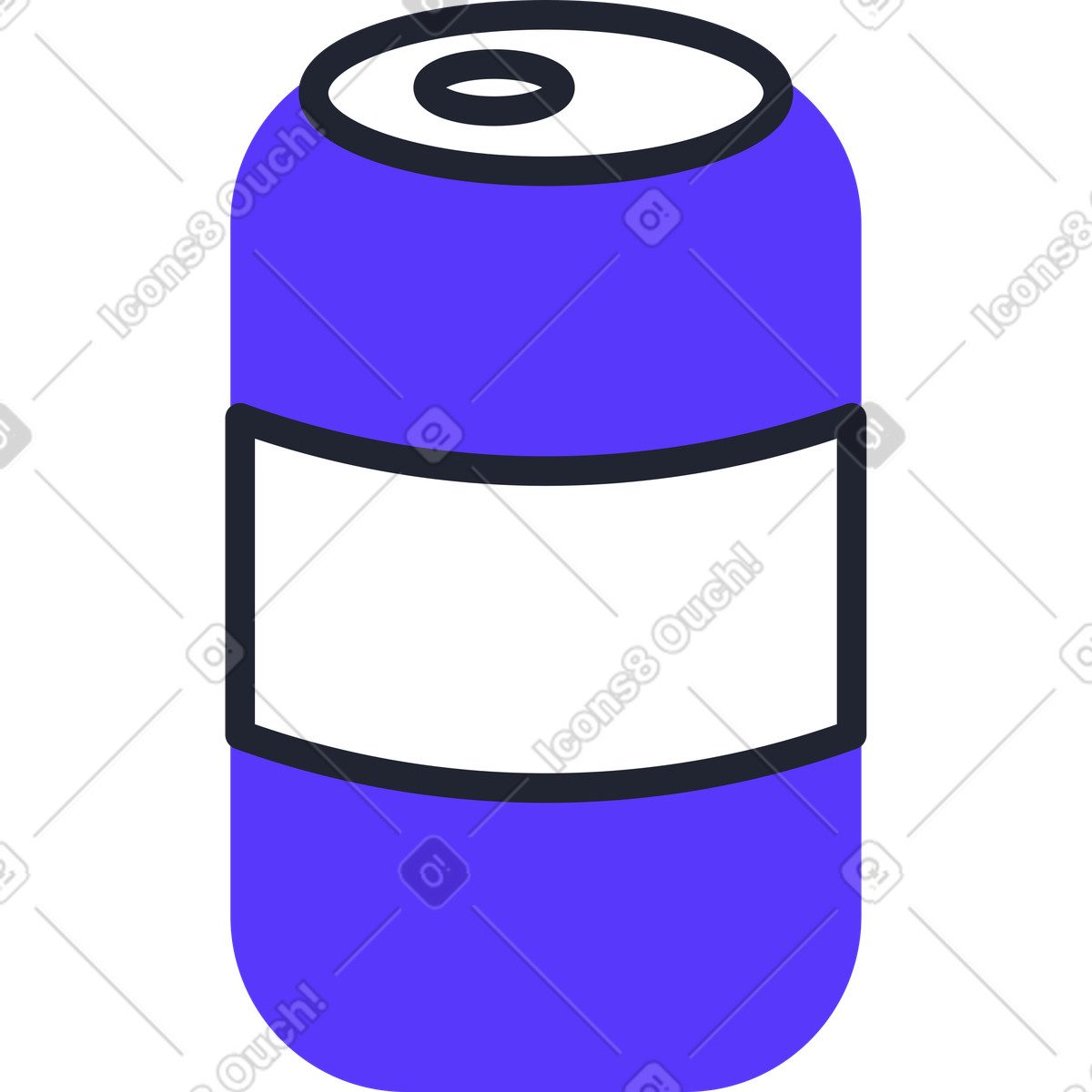 Ilustración Lata de cerveza en estilo Pablita a descargar en PNG y SVG