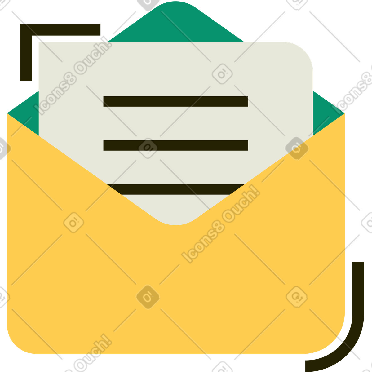 Illustration Lettre dans le style Spot à télécharger aux formats PNG, SVG