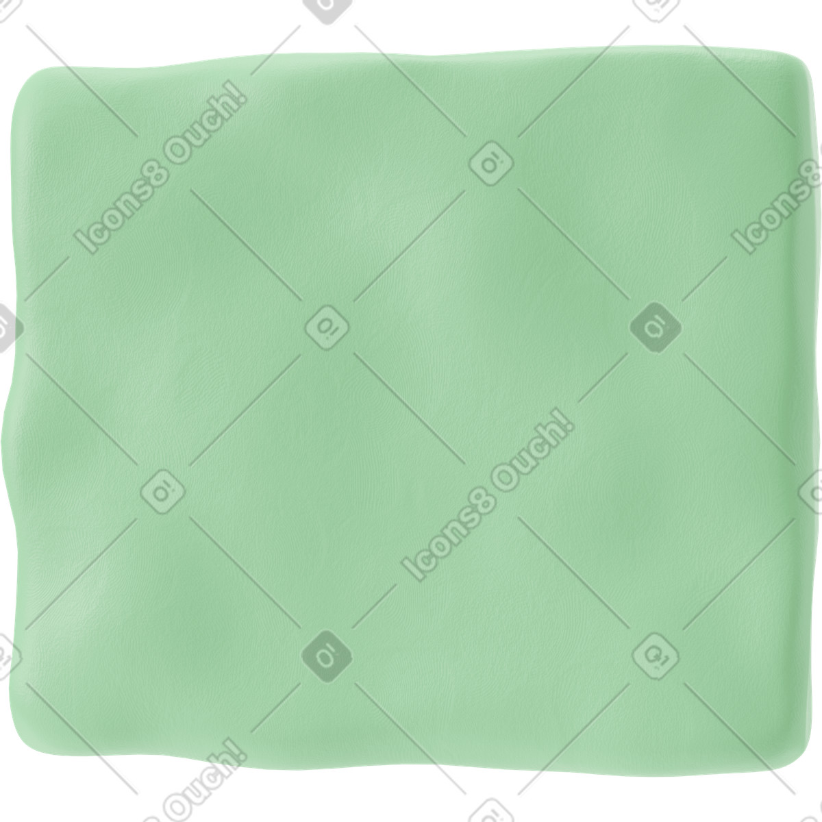 Ilustração de Torso quadrado 3d em pano verde no estilo Stripy para baixar PNG, SVG