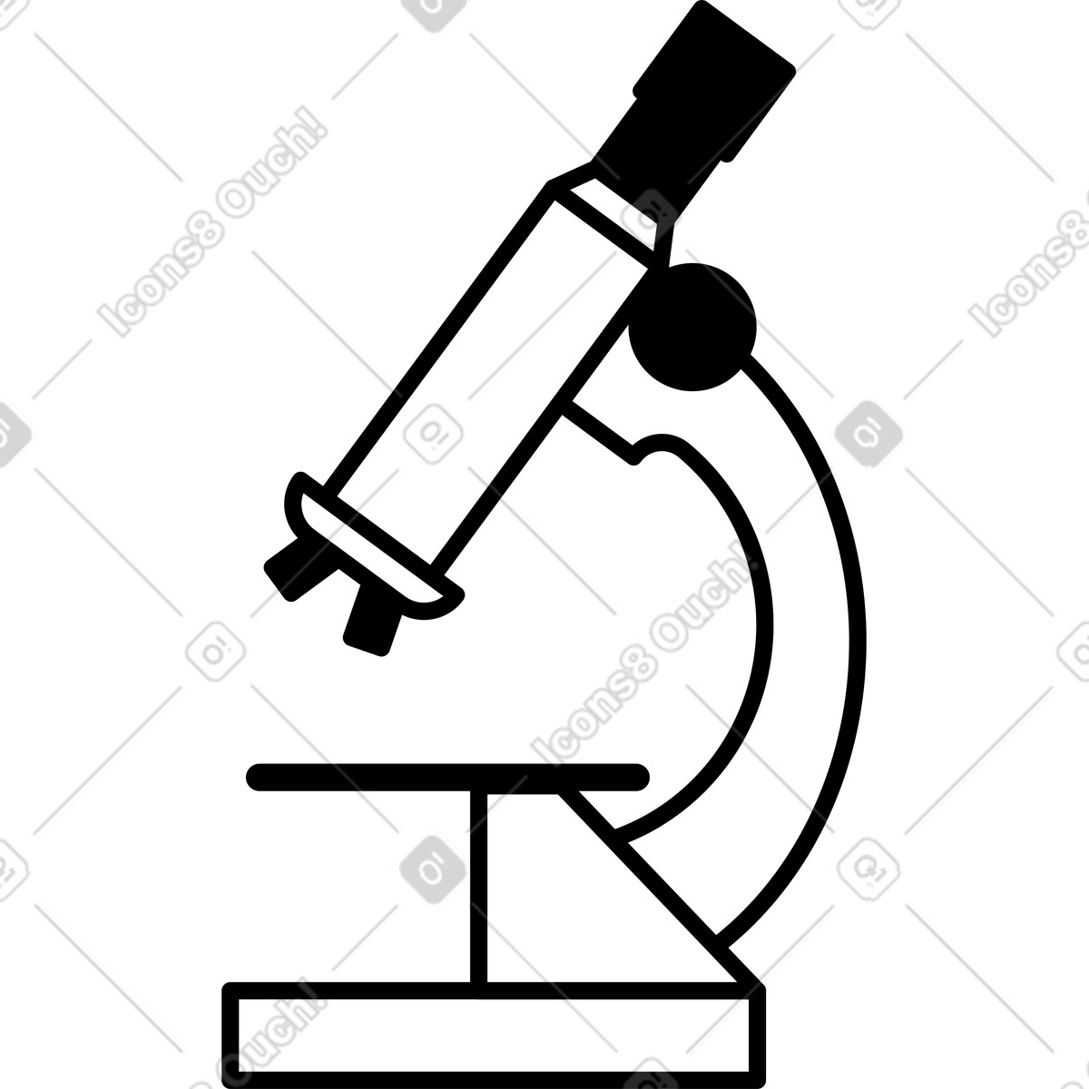 Ilustração de Microscópio em no estilo Transistor para baixar em PNG, SVG