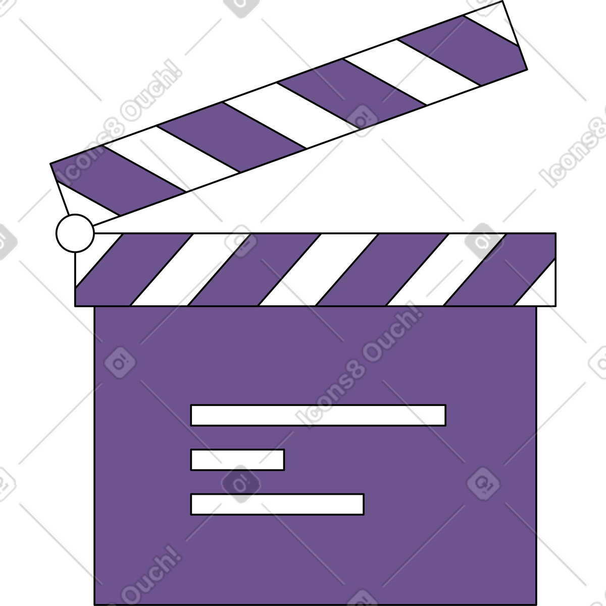 Bloom スタイルの シネマティック・クラッパー のイラストをPNG、SVG形式でダウンロード