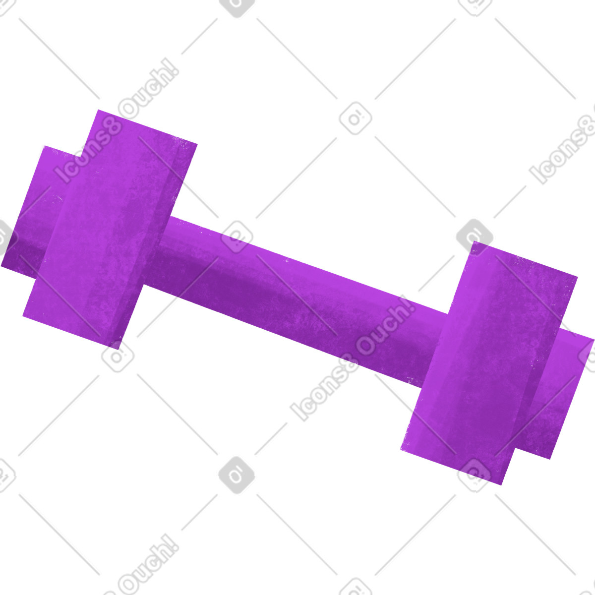 下载 Bonbon 风格的 Purple fitness dumbbell 插画，支持 PNG、SVG 格式