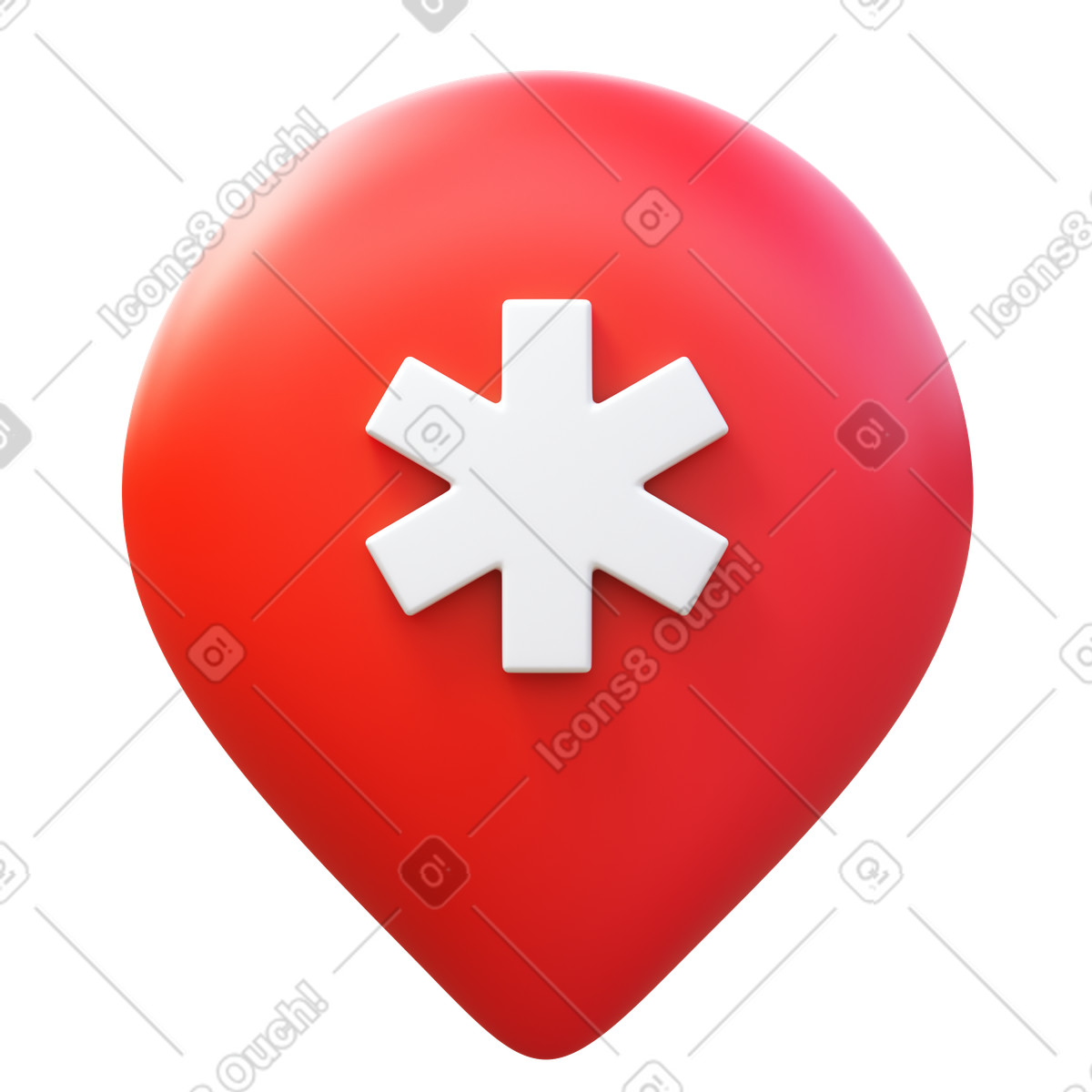 Ilustração de Find hospital em no estilo 3D Fluency para baixar em PNG, SVG