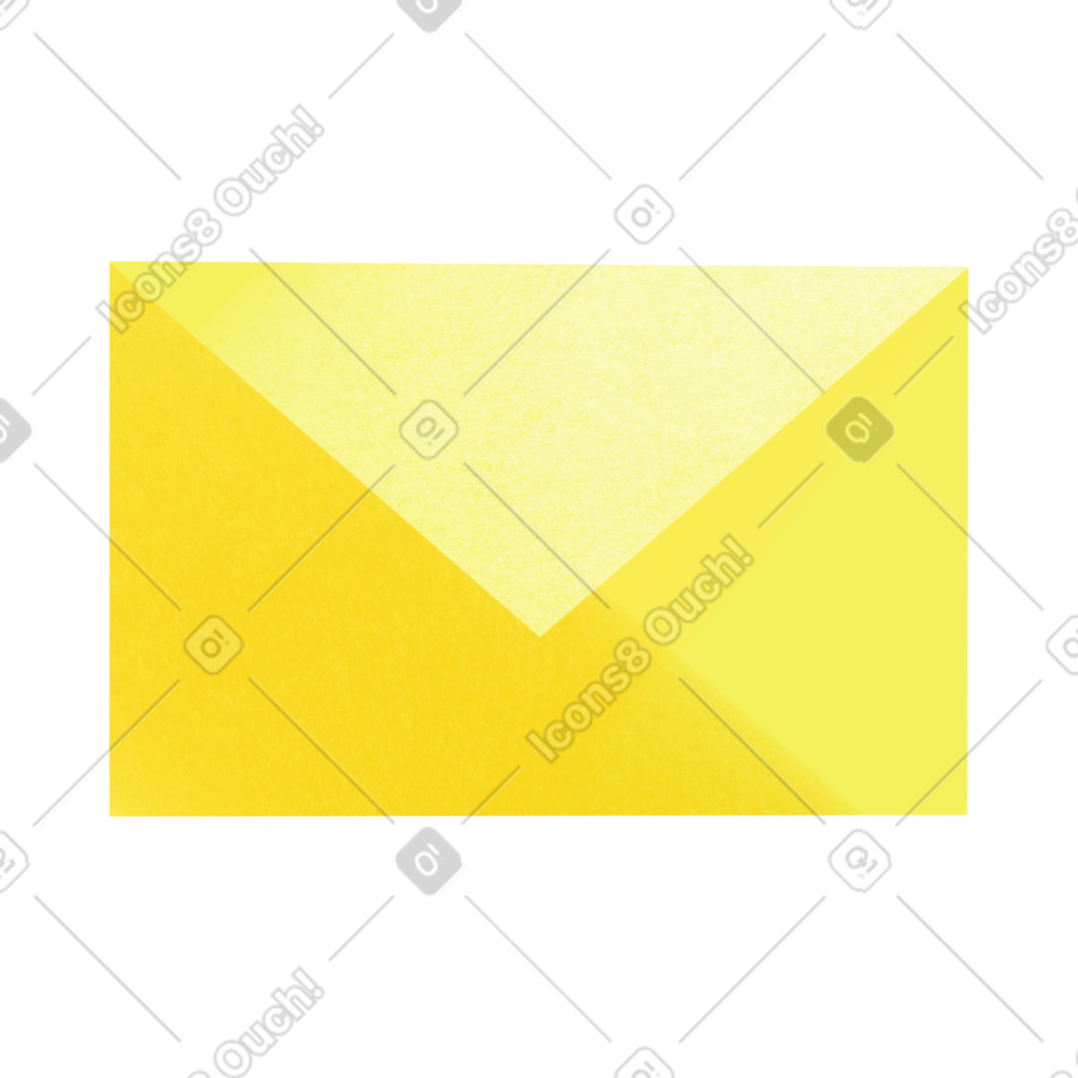 Yellow envelope-Illustration im Shine-Stil als Download in PNG, SVG