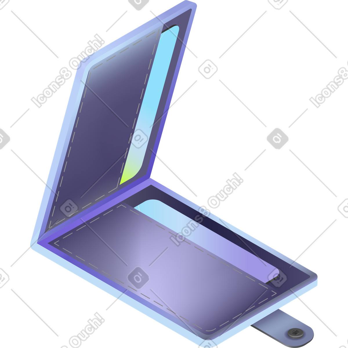 Illustration Portefeuille d'argent dans le style Isotech à télécharger aux formats PNG, SVG