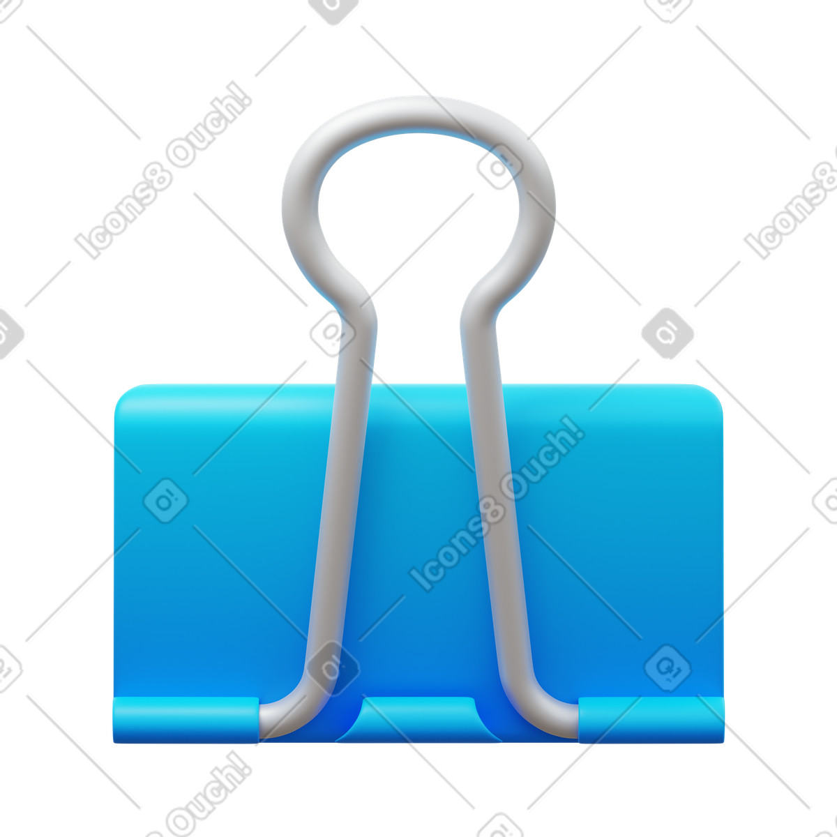 Illustration Paper clamp dans le style 3D Fluency à télécharger aux formats PNG, SVG