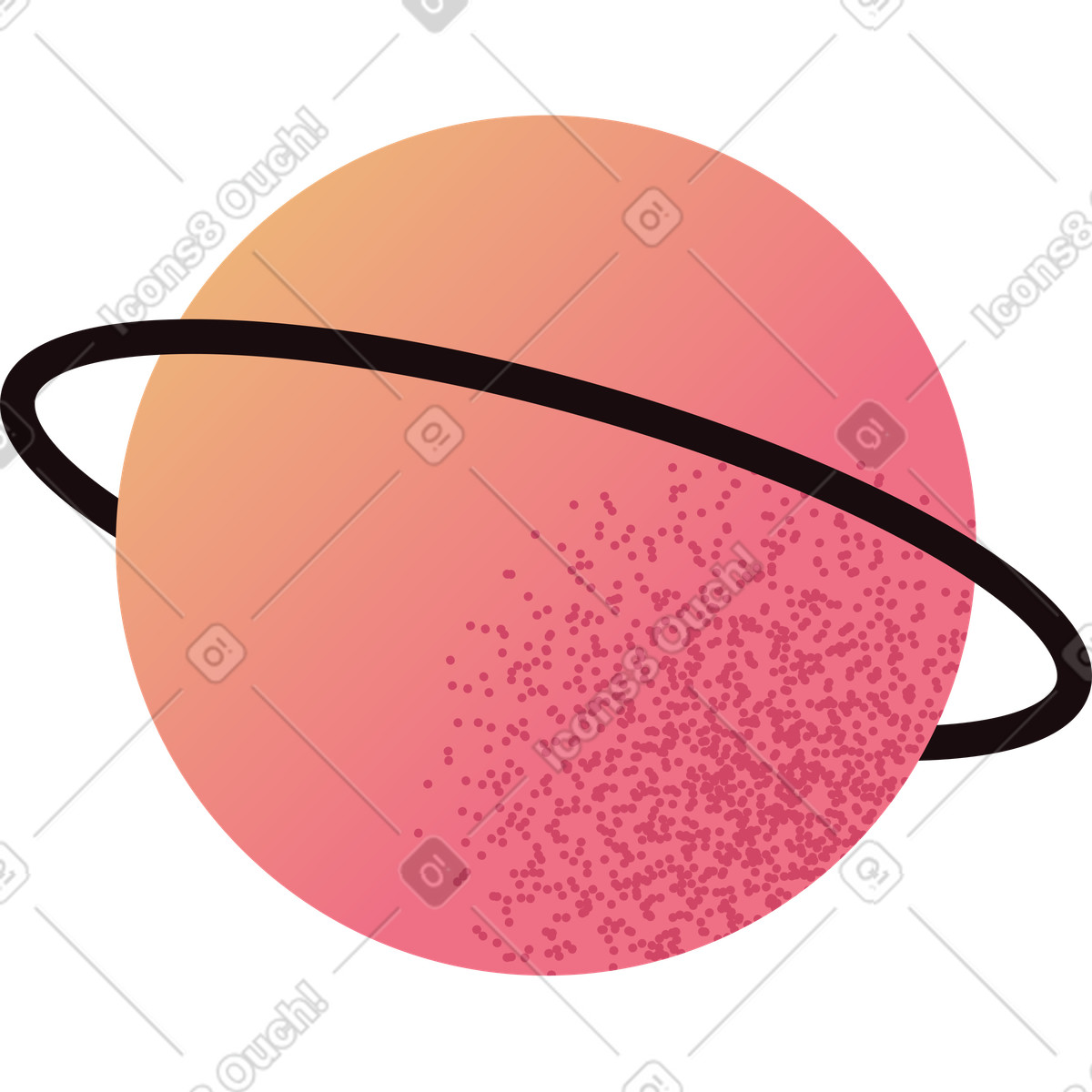 Planet-Illustration im Delight-Stil als Download in PNG, SVG