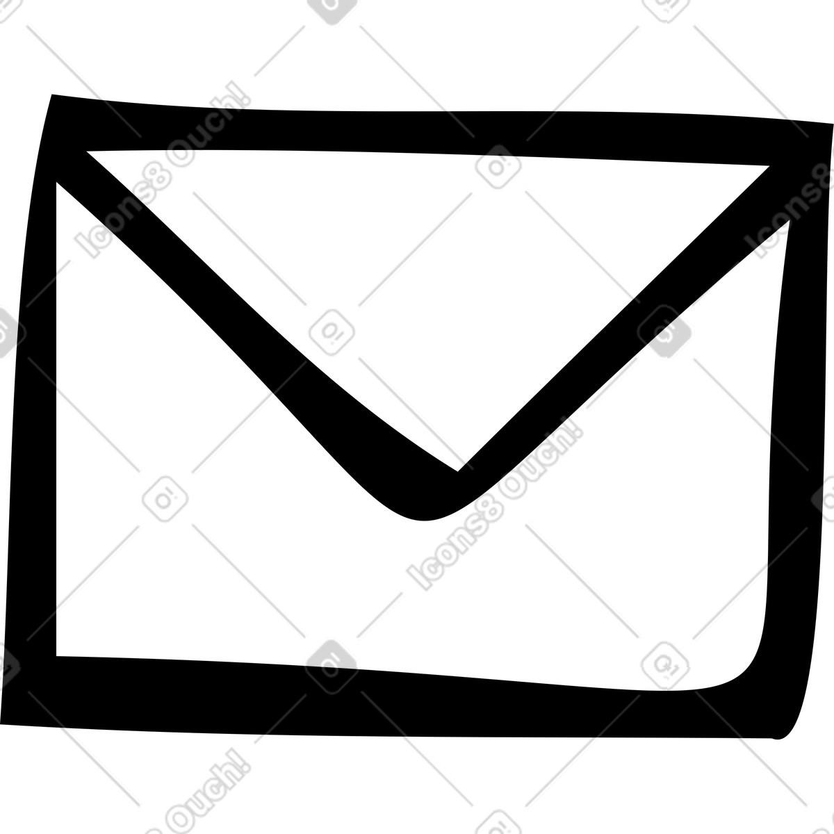 Ilustração de Carta envelope pequeno em no estilo Journal para baixar em PNG, SVG