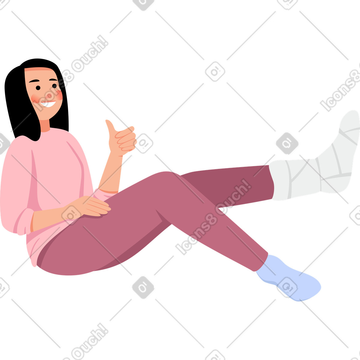 Lagom 스타일의 환자 일러스트레이션 PNG, SVG 다운로드