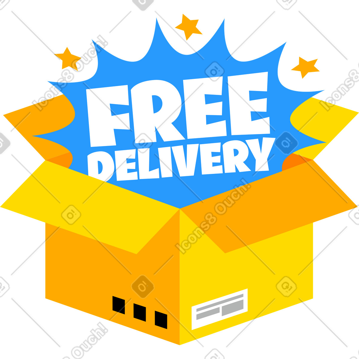 Ilustración Entrega gratuita de letras en el cuadro texto estilo Lettering a descargar PNG y SVG