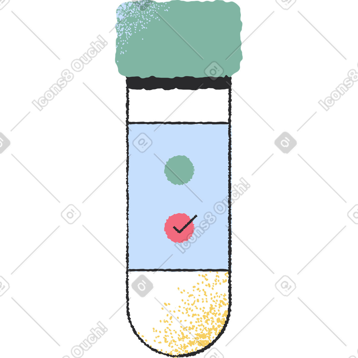 Covid-test-Illustration im Pablo-Stil als Download in PNG, SVG