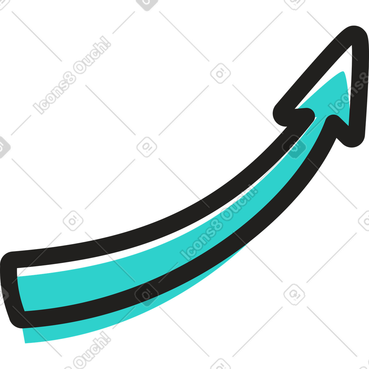 Arrow up illustration in PNG, SVG